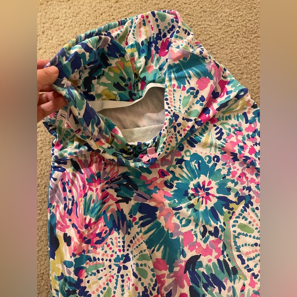 Lilly Pulitzer Loleta Dress Muti Dive In Strapless Floral Cover-Up Resort Spring - Picture 4 of 7
